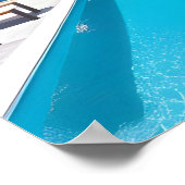 Kunst op foto van droomzwembad in de achtertuin poster (Hoek)