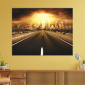 Kunst op het Canvas van de Kernweg Afdruk (Insitu (Woonkamer))