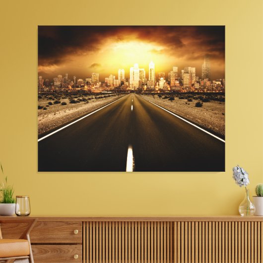 Kunst op het Canvas van de Kernweg Afdruk (Insitu (Woonkamer))