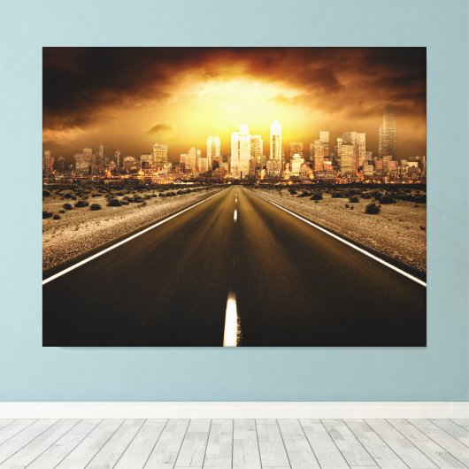 Kunst op het Canvas van de Kernweg Afdruk (Insitu (Houten vloer))