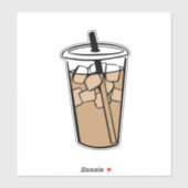 Kunst op IJskoude Koffiebeker Sticker (Vel)