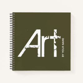 Kunst op Jouw naam Typografische Sketchbook-laptop Notitieboek