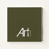 Kunst op Jouw naam Typografische Sketchbook-laptop Notitieboek (Achterkant)