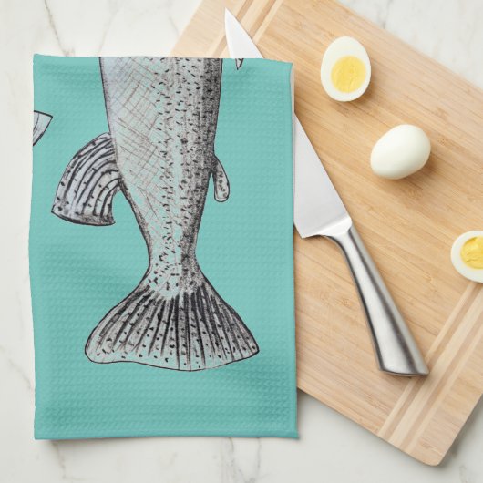 Kunst op keukenhanddoek (Quarter Fold)