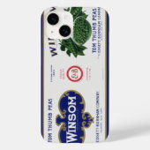 Kunst op oud bliklabel voor groenten, Winsom Peas Case-Mate iPhone Case (Achterkant)