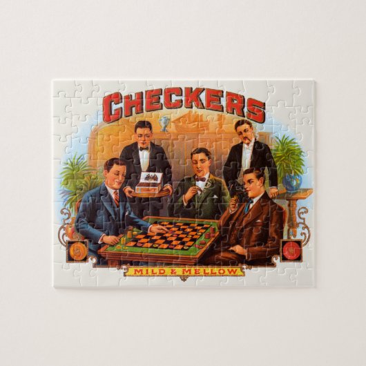 Kunst op oude sigarenlabels, Checkers Mild and Mel Legpuzzel (Horizontaal)