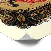 Kunst op oude sigarettenlabels, bankbiljet geld fi poster (Hoek)
