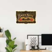 Kunst op oude sigarettenlabels, bankbiljet geld fi poster (Thuiskantoor)