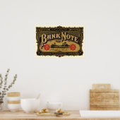 Kunst op oude sigarettenlabels, bankbiljet geld fi poster (Keuken)