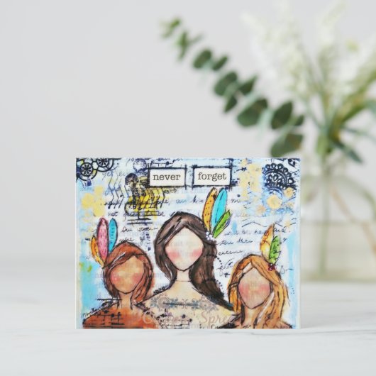 Kunst op snijpad briefkaart (Staand voorkant)