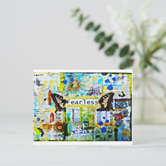 Kunst op snijpad briefkaart (Staand voorkant)