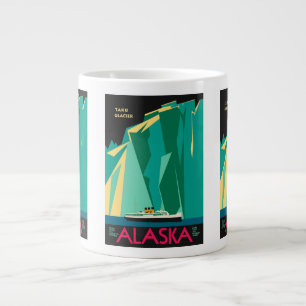 Kunst op vintage reisposter van Alaska, Taku-glets Grote Koffiekop