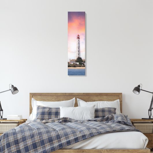 Kunst op vuurtoren van Cabo de Santa Maria Canvas Afdruk (Insitu (Slaapkamer))