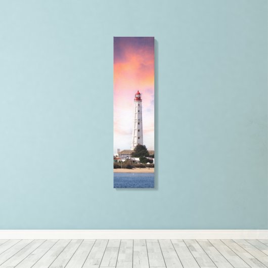 Kunst op vuurtoren van Cabo de Santa Maria Canvas Afdruk (Insitu (Houten vloer))