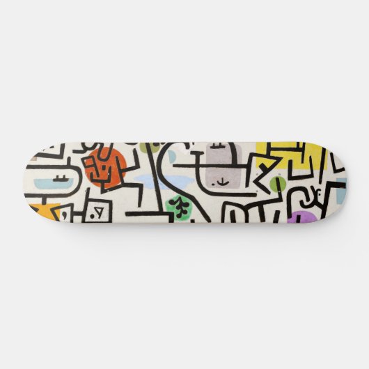 Kunst op wielen: rijke haven - Paul Klee Persoonlijk Skateboard (Horizontaal)