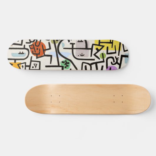 Kunst op wielen: rijke haven - Paul Klee Persoonlijk Skateboard (Horizontaal)