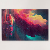 Kunst op wieltjes - Digitaal autoportret Legpuzzel (Horizontaal)