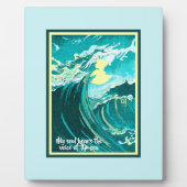  Kunst over een Stormy Zee met Citaat Fotoplaat (Voorkant)