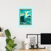  Kunst over een Stormy Zee met Citaat Poster (Thuiskantoor)