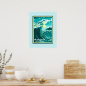  Kunst over een Stormy Zee met Citaat Poster (Keuken)