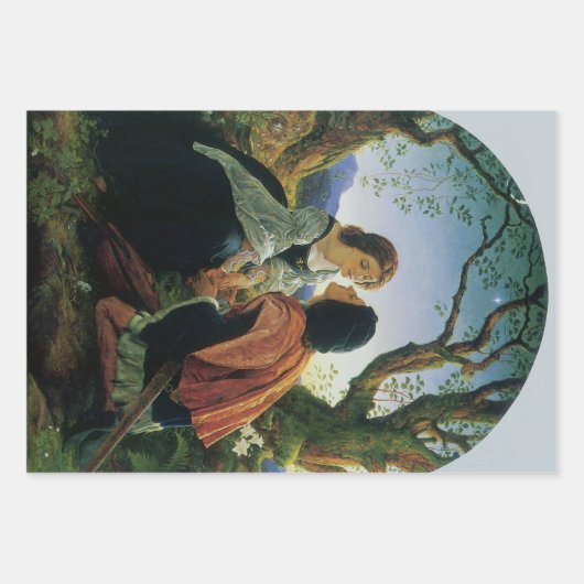 kunst, overs in Dusk, Sir Joseph Noel Paton Inpakpapier Vel (Voorkant)