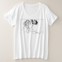  kunst Ozma van Oz voor vrouwen plus zoenen Grote Maat T-shirt