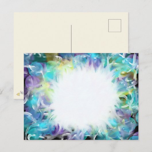 Kunst Paarse Blauwe Ster 7 okt. 17 HC Briefkaart (Voorkant / Achterkant)