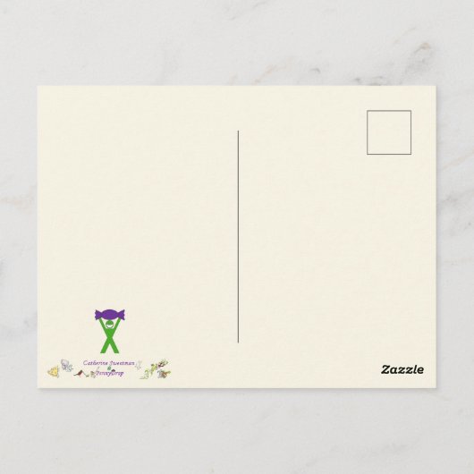 Kunst Paarse Blauwe Ster 7 okt. 17 HC Briefkaart (Achterkant)