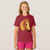 Kunst Palomino-paarden T-shirt (Voorkant volledig)