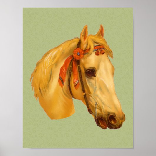  Kunst Palomino Show Paardenhoofd Poster (Voorkant)
