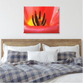 Kunst Paneel canvas afdrukken Rode Tulp Bloem (Insitu (Slaapkamer))
