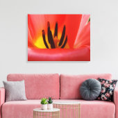 Kunst Paneel canvas afdrukken Rode Tulp Bloem (Insitu (Woonkamer))
