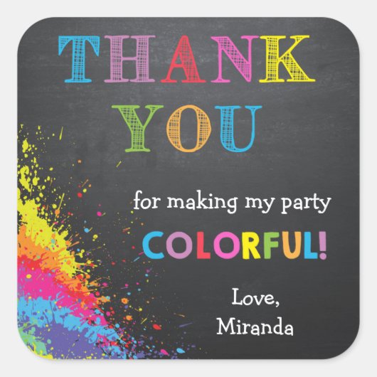 Kunst Party Favor Labels / Kunst Party Stickers (Voorkant)