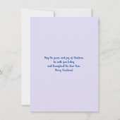 Kunst Pauw Kerstversiering Platte Kaart (Achterkant)