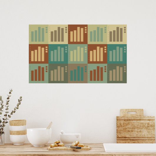 Kunst Pop statistieken Poster (Keuken)