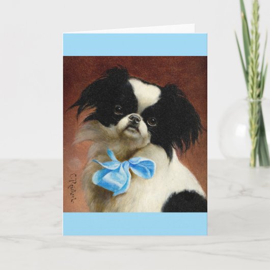  kunst - Portret van een Japanse kin, Kaart (Voorkant)