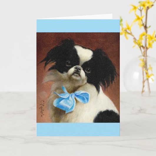  kunst - Portret van een Japanse kin, Kaart (Gele Bloem)