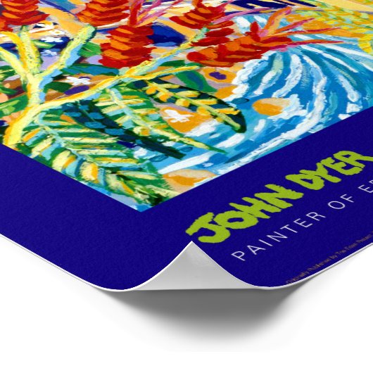 Kunst Poster: Blauwe schilder van Eden Poster (Hoek)