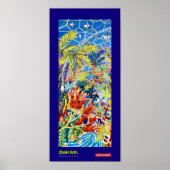 Kunst Poster: Blauwe schilder van Eden Poster (Voorkant)