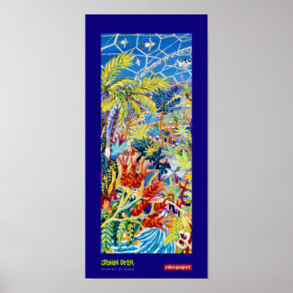 Kunst Poster: Blauwe schilder van Eden Poster
