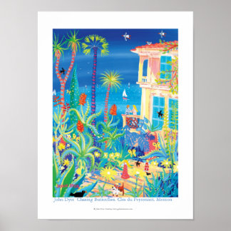 Kunst Poster: Butterflies achtervolgen, Clos du Pe Poster