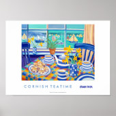 Kunst Poster: Cornish Tea Time. ( Cornish Blue ) Poster (Voorkant)