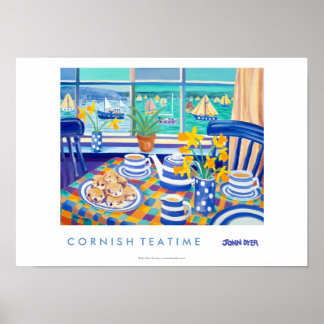 Kunst Poster: Cornish Tea Time. ( Cornish Blue ) Poster