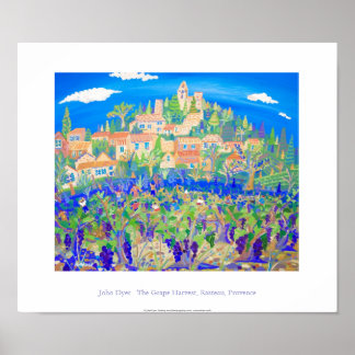 Kunst Poster: De oogst van druiven, Rasteau, Prove Poster