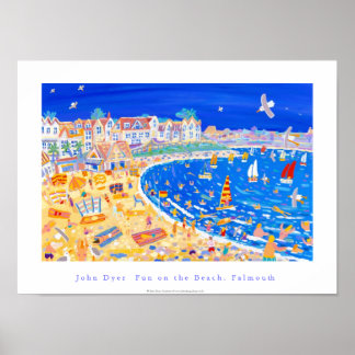Kunst Poster: Gylly Beach Cafe. "Fun on the Beach" Poster