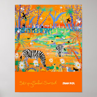Kunst Poster: Slagbaassoonenset in de dierentuin Poster