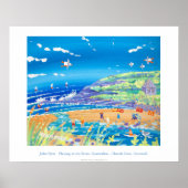 Kunst Poster: Spelen in de rivier, kerkduif Poster (Voorkant)