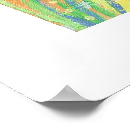 Kunst Poster: Spelen in de rivier, kerkduif Poster (Hoek)