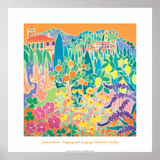 Kunst Poster: Zingend en Zingend, Hanbury Garden Poster
