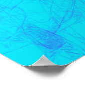 Kunst Potpourri  Aqua Blauwe Minimaal Abstracte Ku Poster (Hoek)